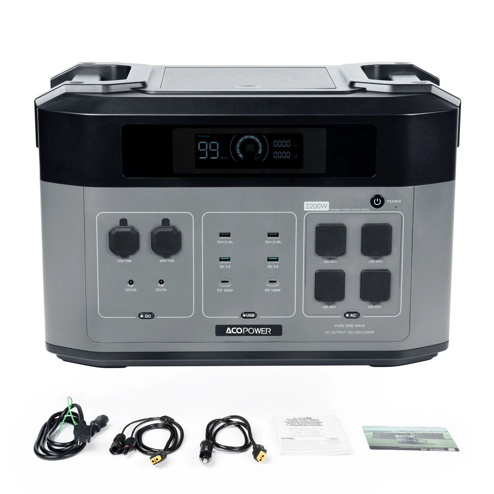 Acopower BP2000 2000W/2KWH Solar Generator With 6 Way Charging (SAK56981)