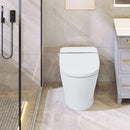 1/1.28 GPF Smart Compact Dual Flush Tankless Toilet Bidet Combo With Self-Cleaning Nozzle And Foot Sensor Flush (SAK58021) - Saksby Wholesale - Bathroom Setup