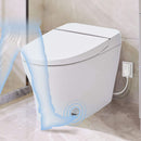 1/1.28 GPF Smart Compact Dual Flush Tankless Toilet Bidet Combo With Self-Cleaning Nozzle And Foot Sensor Flush (SAK58021) - Saksby Wholesale - Small Flush By Foot Induction