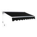 10FTx8FT Advaning Luxury Series Premium Fully Assembled Retractable Sun Shade Canopy Awning - Saksby Wholesale - Ma1008 Black Front Left View Manual Sak52736 19