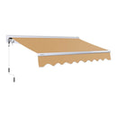 10FTx8FT Advaning Luxury Series Premium Fully Assembled Retractable Sun Shade Canopy Awning - Saksby Wholesale - Ma1008 Khaki Front Left View Manual Sak52736 17