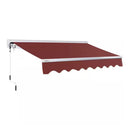 10FTx8FT Advaning Luxury Series Premium Fully Assembled Retractable Sun Shade Canopy Awning - Saksby Wholesale - Ma1008 Terracotta Front Left View Manual Sak52736 23