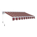 10FTx8FT Advaning Luxury Series Premiumd Fully Assembled Retractable Sun Shade Canopy Awning - Saksby Wholesale - Ma1008 Brick Red Front Left View Manual Sak52736 18
