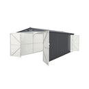 Heavy-Duty Multipurpose Outdoor All-Weather Utility Garage Storage Shed With Air Vents (SAK74834) - Saksby Wholesale - Front Left View