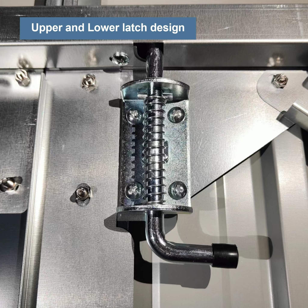 Heavy-Duty Multipurpose Outdoor All-Weather Utility Garage Storage Shed With Air Vents (SAK74834) - Saksby Wholesale - Latch Design View