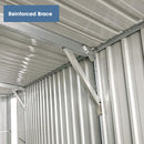 Heavy-Duty Multipurpose Outdoor All-Weather Utility Garage Storage Shed With Air Vents (SAK74834) - Saksby Wholesale - Reinforced Brace View