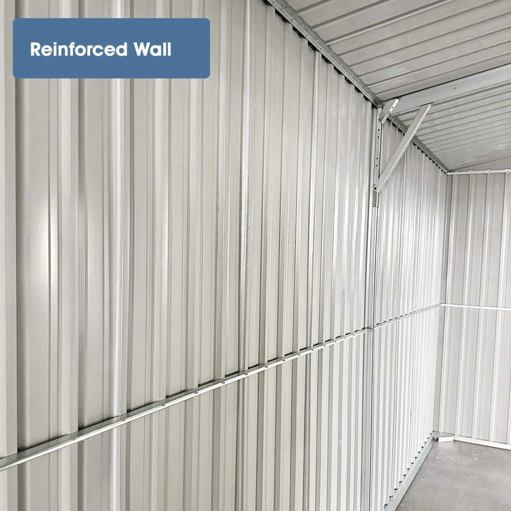 Heavy-Duty Multipurpose Outdoor All-Weather Utility Garage Storage Shed With Air Vents (SAK74834) - Saksby Wholesale - Reinforced Wall View