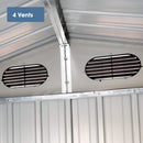 Heavy-Duty Multipurpose Outdoor All-Weather Utility Garage Storage Shed With Air Vents (SAK74834) - Saksby Wholesale - Vents View