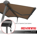 11FTx10FT Advaning FS Series Freestanding Dual Deploying Manual Retractable Awning (Sak62975) - Saksby Wholesale - Crank System Fs1110