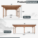 12x16ft Extra Large Outdoor Wooden Saksby - Dimensions