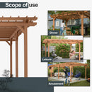 12x16ft Extra Large Outdoor Wooden Waterproof Gazebo Brown Sak76476 Saksby -  Scope Of Use