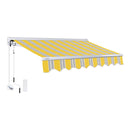 16FTx10FT Advaning Luxury Series Electric Motorized Fully Assembled Retractable Sun Shade Canopy Awning - Saksby Wholesale - Ea1610 Sunny Yellow Front Left View Sak91875 9