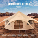 16FT Large Premium 4-Season 8-Person Bell Yurt Tent With Stove Jack (SAK75947) SAKSBY - Detailed Features View