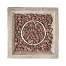 19 Inch Outdoor 40K BTU Natural Stone Fire Column (SAK36771) - Saksby Wholesale - Top View