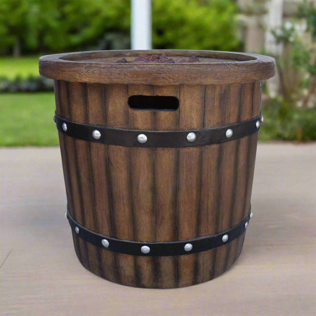 25" Round 40K BTU Liquid Propance Concrete Fire Pit (SAK88764)