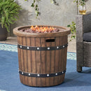 25 Inch Round 40K BTU Liquid Propance Concrete Fire Pit (SAK88764) - Saksby Wholesale - Lifestyle