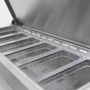 44 Inch Commercial Pizza Prep Table With a Built-In 11 Cu.Ft. Refrigerator (SAK09621) - Saksby Wholesale - Food Prep Container Details