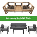 Premium Outdoor Aluminum Furniture Set For Backyard & Poolside, 4PCS (SAK73532) - Saksby Wholesale - Bottom View