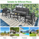 Premium Outdoor Aluminum Furniture Set For Backyard & Poolside, 4PCS (SAK73532) - Saksby Wholesale - Different Spot View
