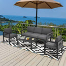 Premium Outdoor Aluminum Furniture Set For Backyard & Poolside, 4PCS (SAK73532) - Saksby Wholesale - Top View