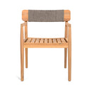 5-Piece Acacia Wooden Outdoor Furniture Patio Set With Dining Chairs And Table (SAK70445) - Saksby Wholesale - Chair Front View