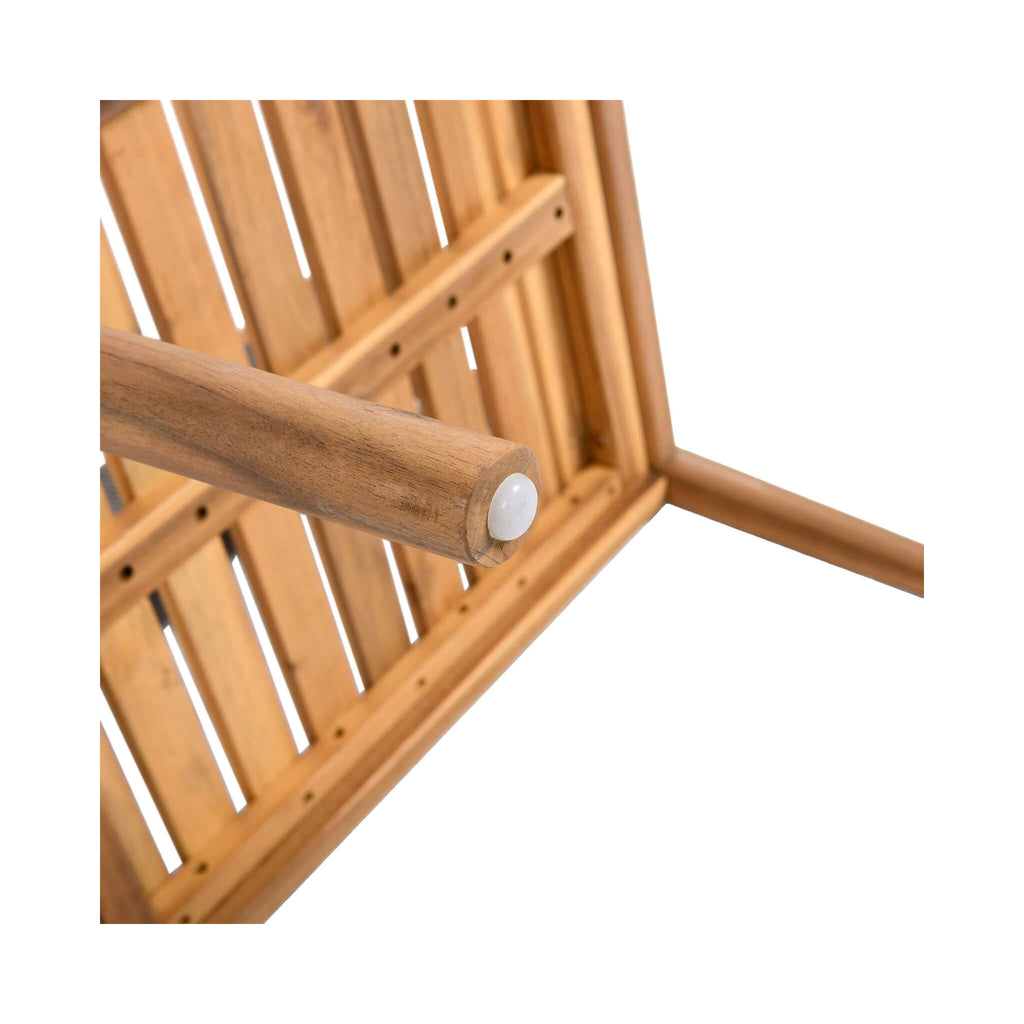 5-Piece Acacia Wooden Outdoor Furniture Patio Set With Dining Chairs And Table (SAK70445) - Saksby Wholesale - Chair Stand Details