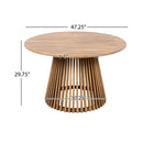 5-Piece Acacia Wooden Outdoor Furniture Patio Set With Dining Chairs And Table (SAK70445) - Saksby Wholesale - Table Dimensions