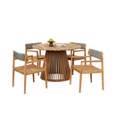 5-Piece Acacia Wooden Outdoor Furniture Patio Set With Dining Chairs And Table (SAK70445) - Saksby Wholesale - White Background