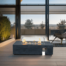 52 Inch Outdoor Concrete Liquid Propane Rectangular Fire Pit Table (SAK84314) - Saksby Wholesale - Indoor Lifestyle