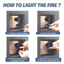 52 Inch Outdoor Concrete Liquid Propane Rectangular Fire Pit Table (SAK84314) - Saksby Wholesale - Light Instruction