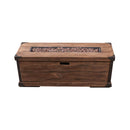 56 Inch Outdoor 50K BTU Wood Pattern Rectangle Gas Burning Fire Pit (SAK43681) - Saksby Wholesale - Front View