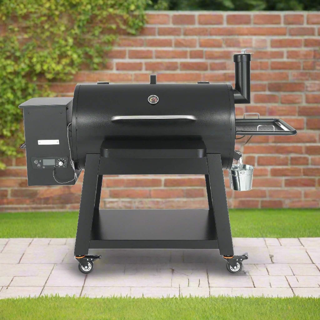 62" Heavy Duty Portable Wood Pellet BBQ Grill With Cart (SAK91308) - SAKSBY Wholesale - Lifestyle Display View