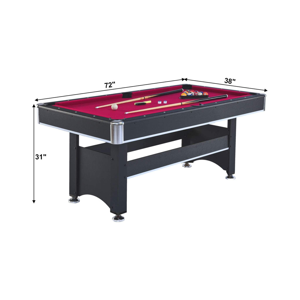 6FT Premium Wooden Multifunctional Pool Table With Table Tennis Top (SAK62751) - Saksby Wholesale - Dimensions