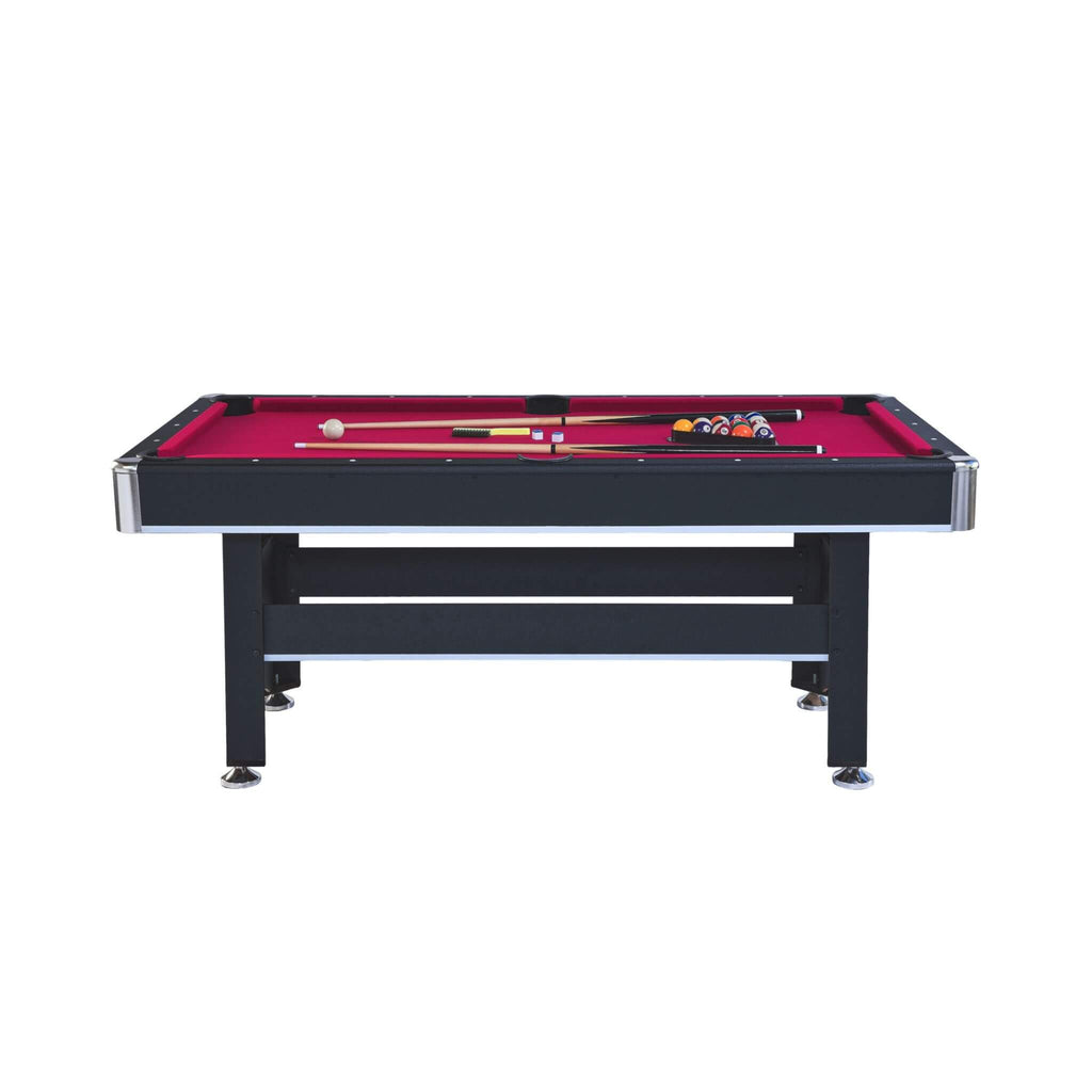 6FT Premium Wooden Multifunctional Pool Table With Table Tennis Top (SAK62751) - Saksby Wholesale - Side View Pool Table