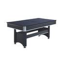 6FT Premium Wooden Multifunctional Pool Table With Table Tennis Top (SAK62751) - Saksby Wholesale - Table Tennis Side View