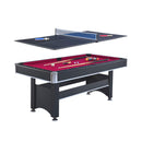 6FT Premium Wooden Multifunctional Pool Table With Table Tennis Top (SAK62751) - Saksby Wholesale - White Background