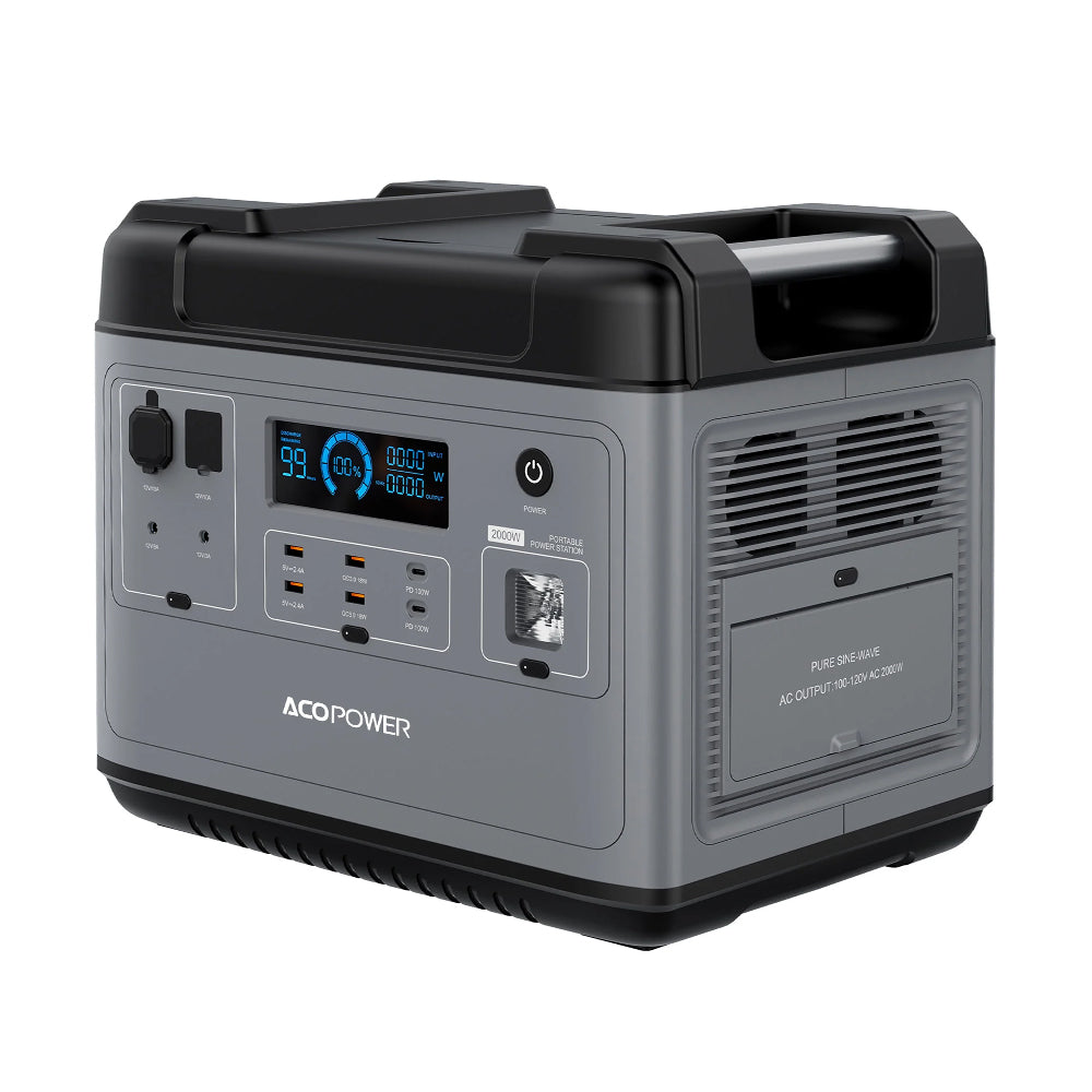 Acopower P2001 2KW/2KWH Portable Power Station For Camping And RVs (SAK38281)