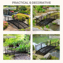 7FT Decorative Metal Arch Footbridge Garden Bridge With Safety Siderails (SAK53829) - Saksby Wholesale - Purpose