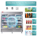 82 Inch Commercial Stainless Steel Upright Display 3 Section Merchandiser Refrigerator Sak15724 Saksby - Capacity