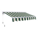 8FTx6FT Advaning Luxury Series Premium Fully Assembled Retractable Sun Shade Canopy Awning - Saksby Wholesale - Ma0806 Garden Green Front Left View Manual Sak52736 22