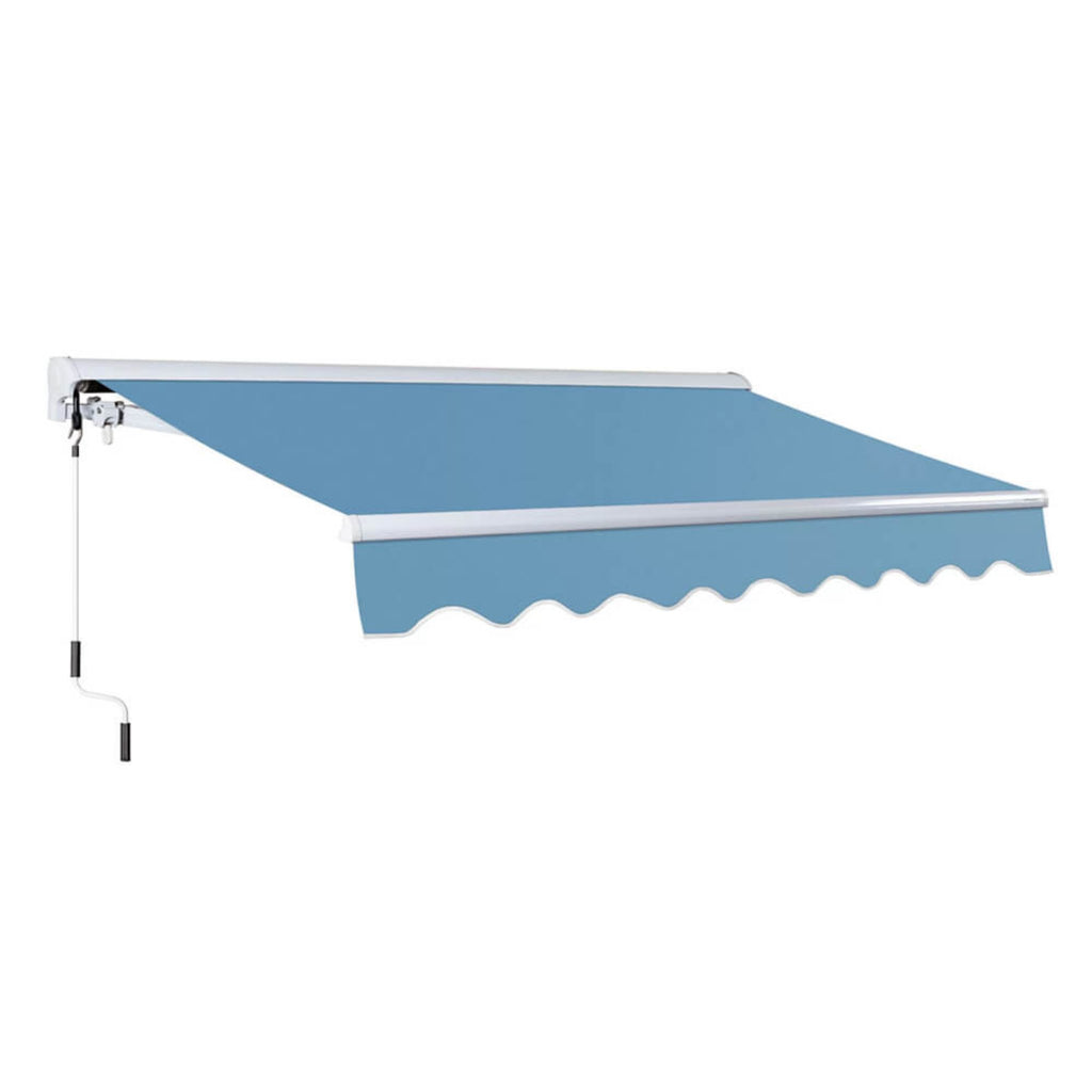 Advaning Luxury Series Premium Fully Assembled Retractable Sun Shade Canopy Awning - Saksby Wholesale - Cerulean Left View Sak91875