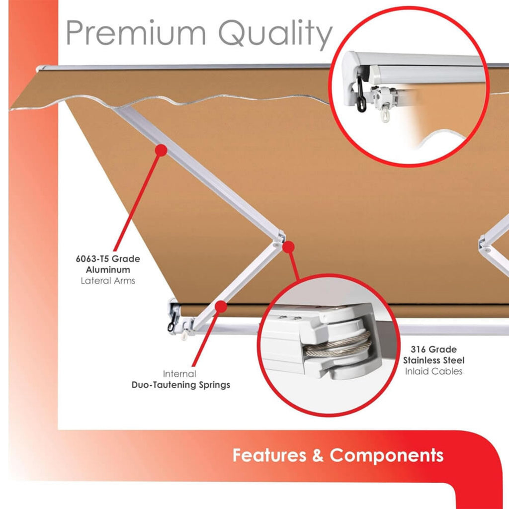 8FTx6FT Advaning Luxury Series Premium Fully Assembled Retractable Sun Shade Canopy Awning - Saksby Wholesale - Ma0806 Premium Quality Sak31572 5