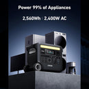 Anker Solix F2600 5120WH/2400W Smart Portable Power Station With Expansion Battery (SAK24763)