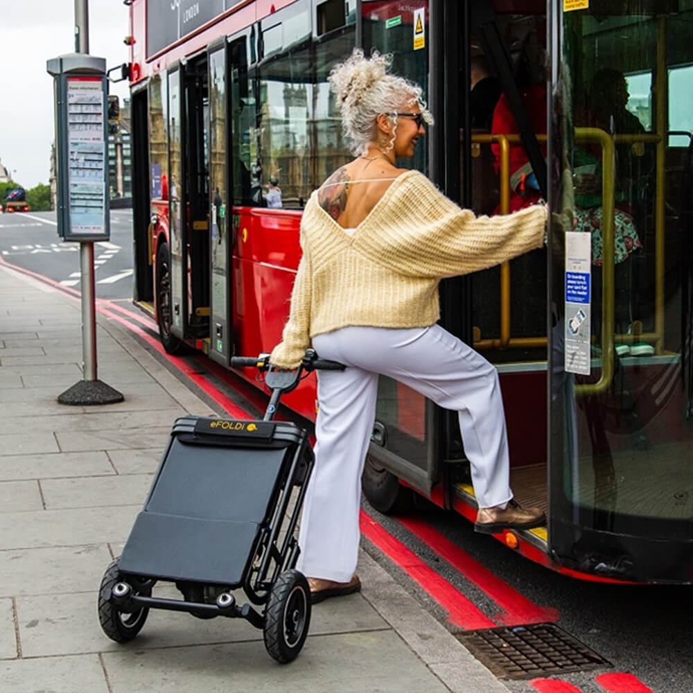 eFOLDi Lite 10AH/180W Ultra Lightweight Compact Airline-Approved Folding Mobility Scooter, 264LBS (SAK92631)