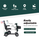 Metro Mobility Max Plus 24V/20AH Heavy Duty Electric Drive Mobility Scooter, 300LBS (SAK93164)