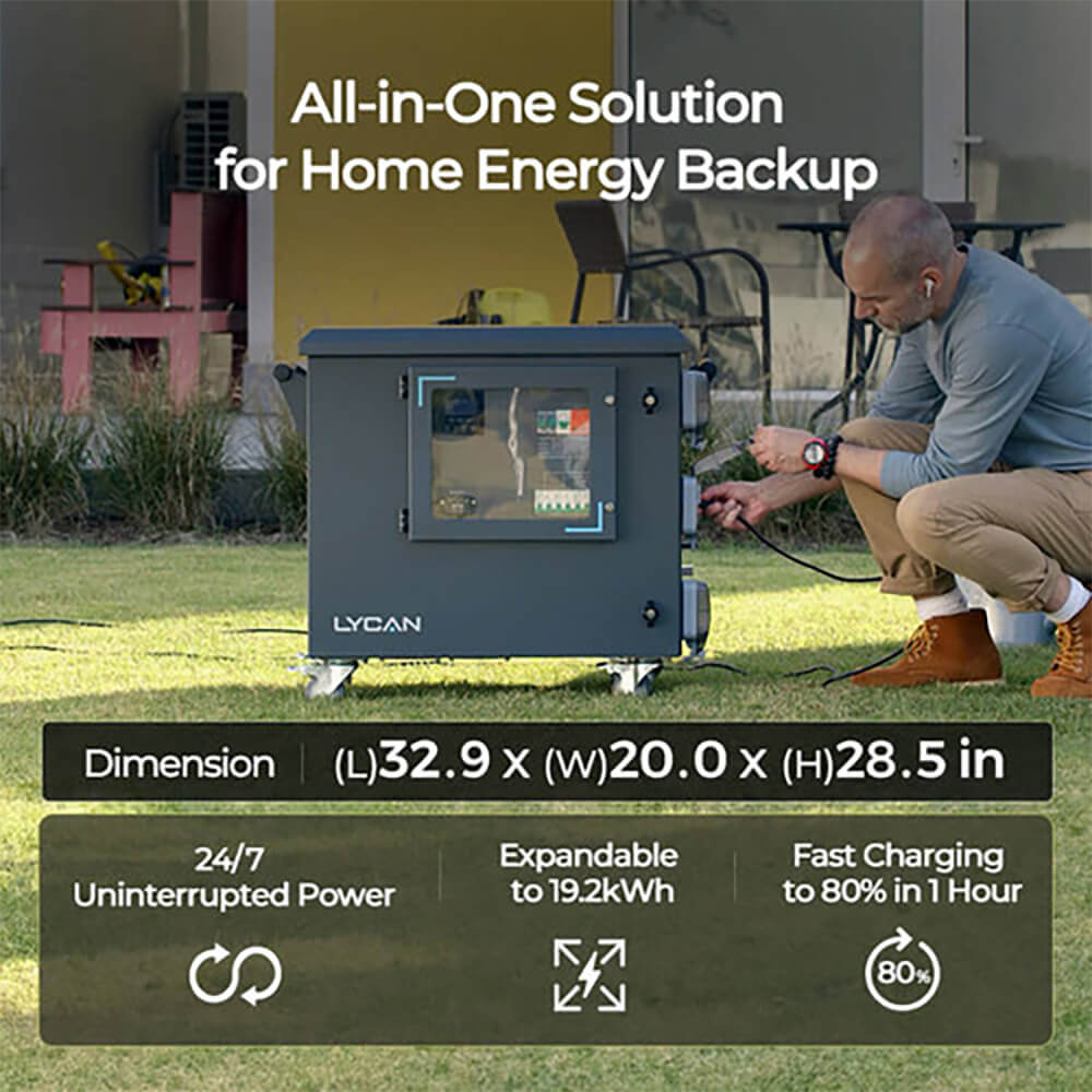 Renogy Lycan 5000 5KWH 3500W Heavy Duty Premium All-In-One Battery Portable Solar Power Station (SAK52741)