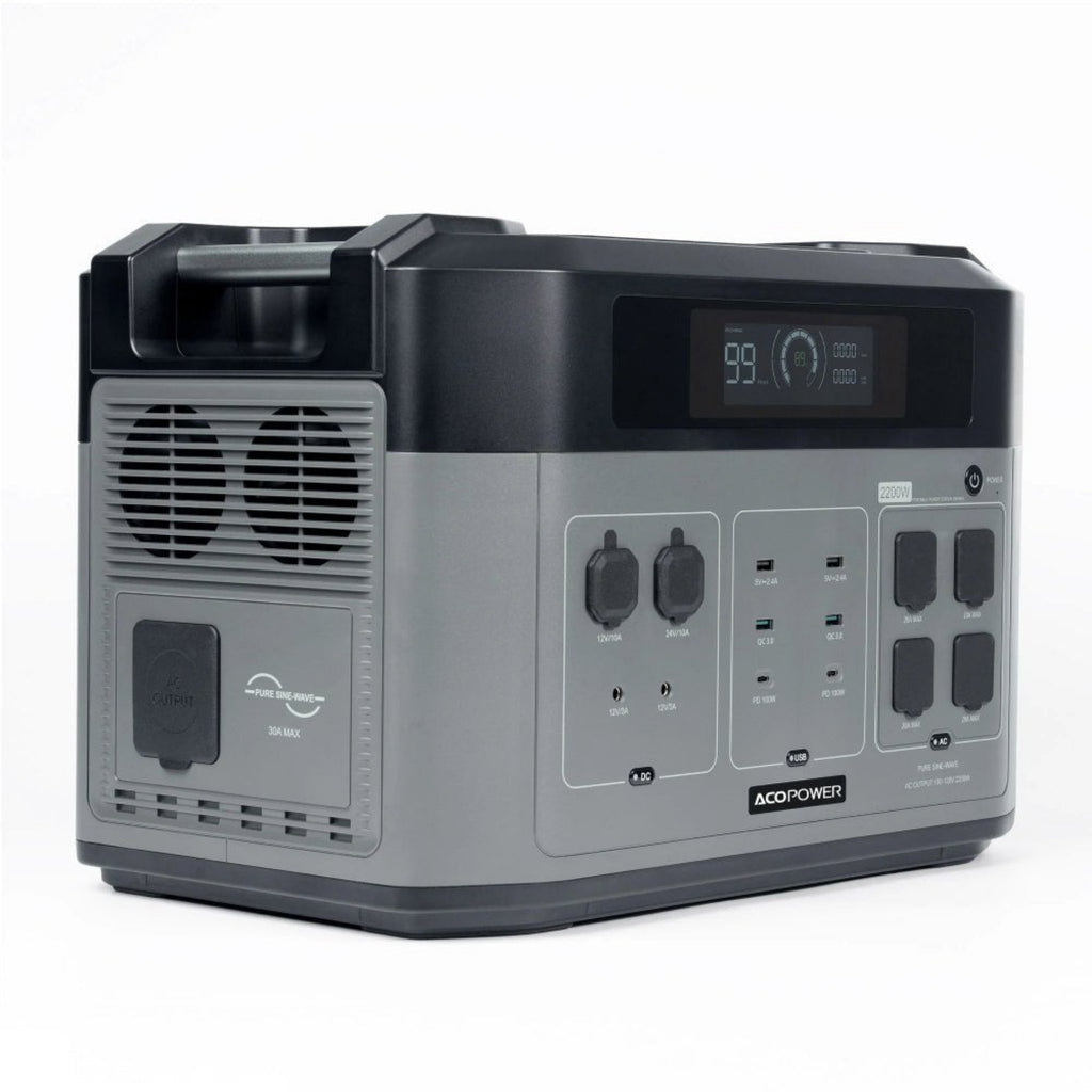 ACOPOWER BP2000 2000W/2KWH Solar Generator With 6 Way Charging (SAK56981) - SAKSBY.com - Portable Power Stations - SAKSBY.com