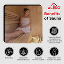 Aleko 6-Person Premium Canadian Hemlock Indoor Wet Dry Sauna With LED Lights (SAK83174)