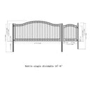 ALEKO Dublin Style Steel Single Swing Driveway Gate With Pedestrian Gate (SAK15987)-SAKSBY