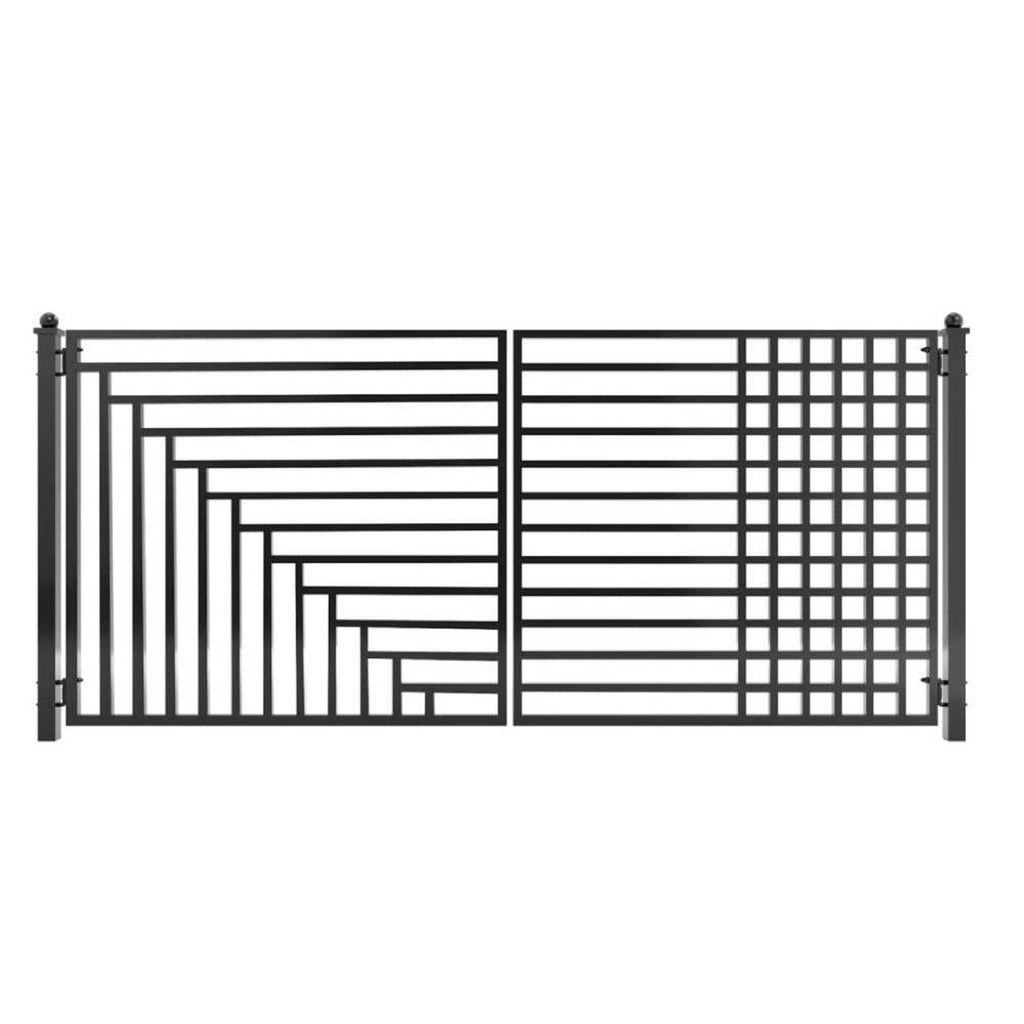 ALEKO Kyiv Style Steel Dual Swing Driveway Gate (SAK19376)-SAKSBY
